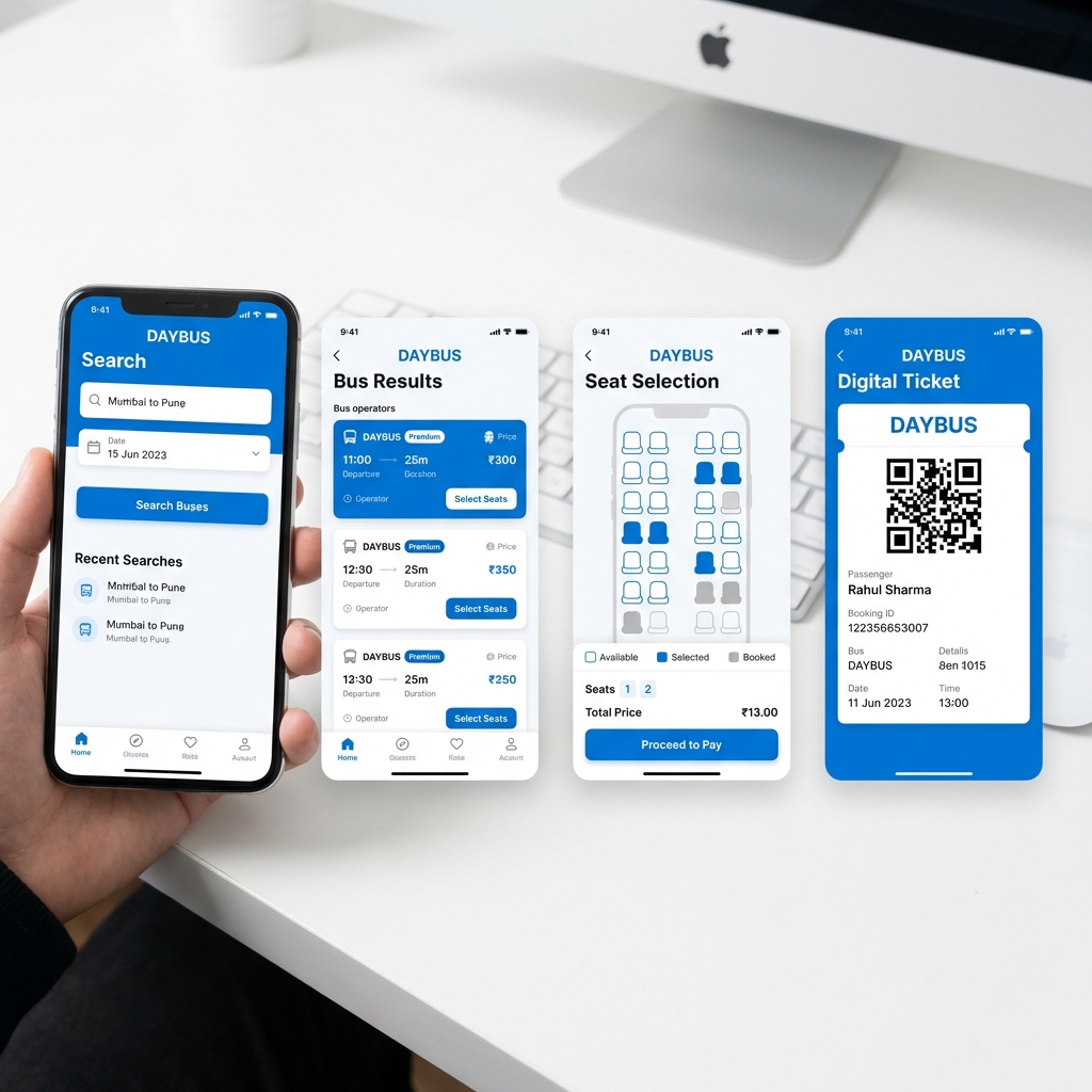 DAY BUS App Mockup